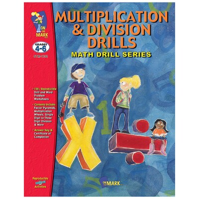 Math Drills, On The Mark Press Multiplication and Division