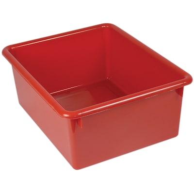 Romanoff Stowaway Letter Box 13.5H x 10.75W Plastic Bin - No Lid, Red (ROM16102)
