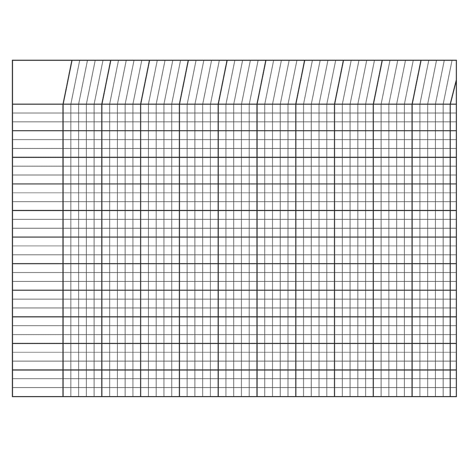 Creative Shapes Etc. Large Horizontal Incentive Chart, White, 28 x 22 (SE-3386)