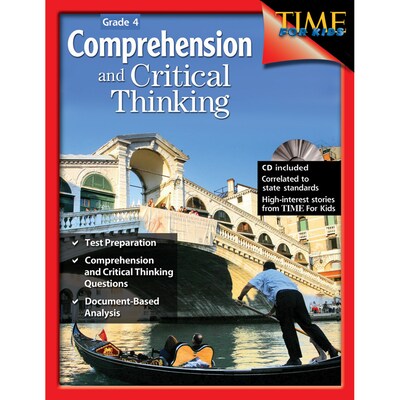 Shell Education Comprehension and Critical Thinking Book, Grade 4