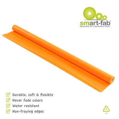 Smart Fab Disposable Art & Decoration Fabric, 48" x 40' Roll, Orange  (SMF1U384804020)