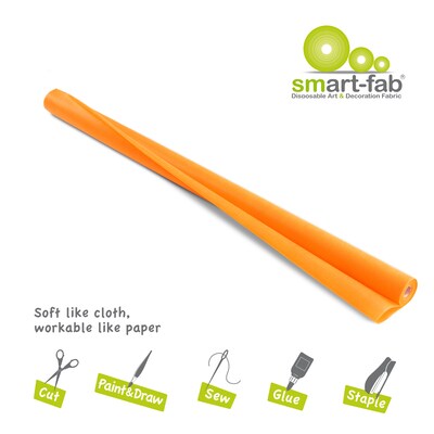 Smart-Fab®, 48" x 40', Orange, Disposable Art & Decoration Fabric Roll (SMF1U384804061)