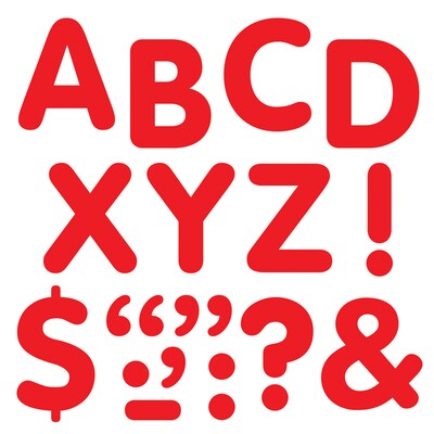 Trend Enterprises® STICK-EZE® 2 Letter and Mark Set, Red, 2/Bd