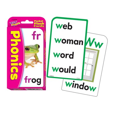 Phonics Pocket Flash Cards for Grades K-2, 56 Pack (T-23008)