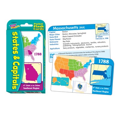 Trend® Games & Activities, States & Capitals Pocket Flash Cards