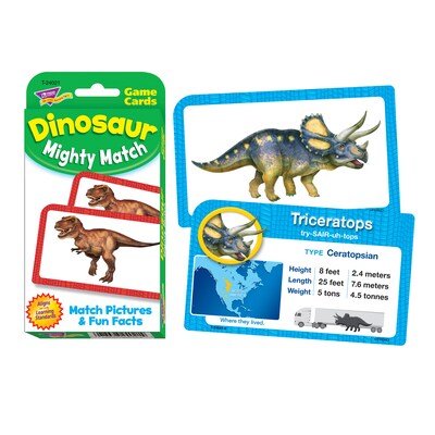 Trend Dinosaur Mighty Match Challenge Cards®, 56/pack (T-24021)