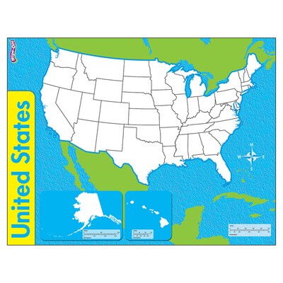 Trend Enterprises® United States, Wipe-Off® Map, 22 x 17, 1 each (T-27301)