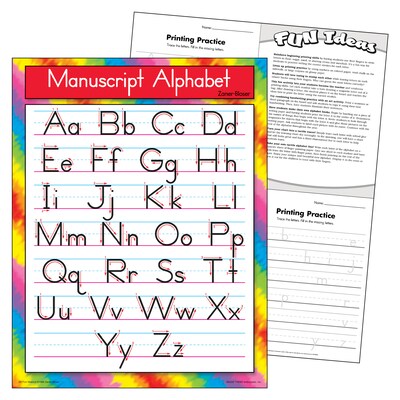 Trend Enterprises Manuscript Alphabet Learning Chart, 17"W x 22"H (T-38134)