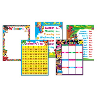 Trend Classroom Basics BlockStars!® Learning Chts Combo Pk, set 5 (T-38981)