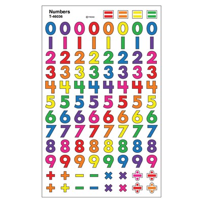 Trend Numbers superShapes Stickers, 800 CT (T-46036)