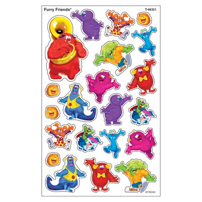 Trend Furry Friends superShapes Stickers-Large, 168 CT (T-46321)