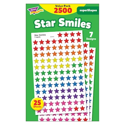 Trend Star Smiles superShapes Stickers Value Pack, 2500 CT (T-46917)