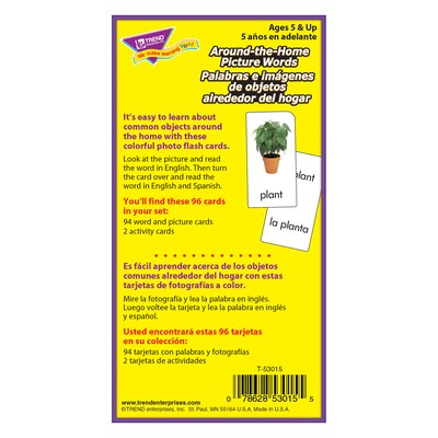 Trend® ESL & ELL Resources, Skill Drill Flash Cards, Around Home Picture Words