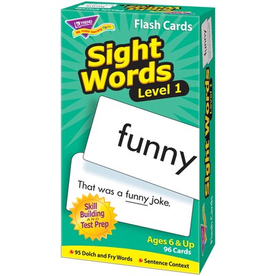 Sight Words –  Level 1 Skill Drill Flash Cards for Grades 1-2, 96 Pack (T-53017)