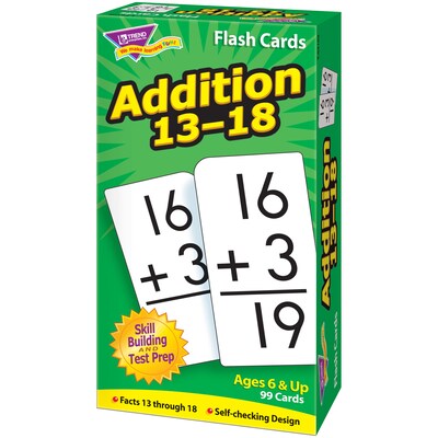 Addition 13-18 Skill Drill Flash Cards for Grades 1-4, 99 Pack (T-53102)