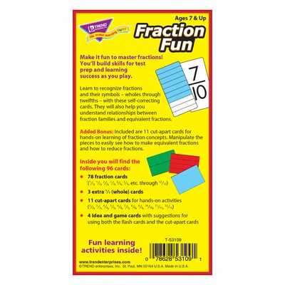 Flash Cards, Trend® Skill Drill, Fraction Fun