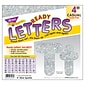 Ready Letters 4" Uppercase/Lowercase Casual Solids Sparkle Combo Pack, Silver (T-79943)