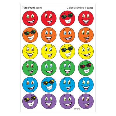 Trend Colorful Smiles/Tutti-Frutti Stinky Stickers, 96 ct. (T-83208)