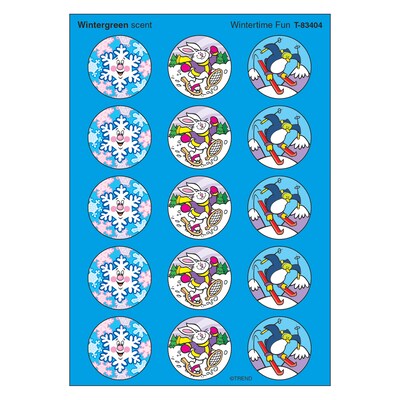 Trend® Stinky Stickers®, Large Round, Wintertime Fun Sccented Wintergreen