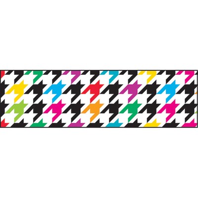 Trend Enterprises® Toddler - 12th Grade Bolder Border, Multicolor Houndstooth, 11/Pack