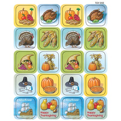 Teacher Created Resources Thanksgiving Stickers, Pack of 120 (TCR1255)