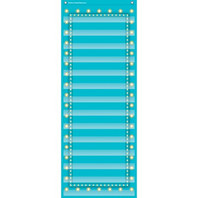 Teacher Created Resources 14 Pocket Pocket Chart, Light Blue Marquee (TCR20773)