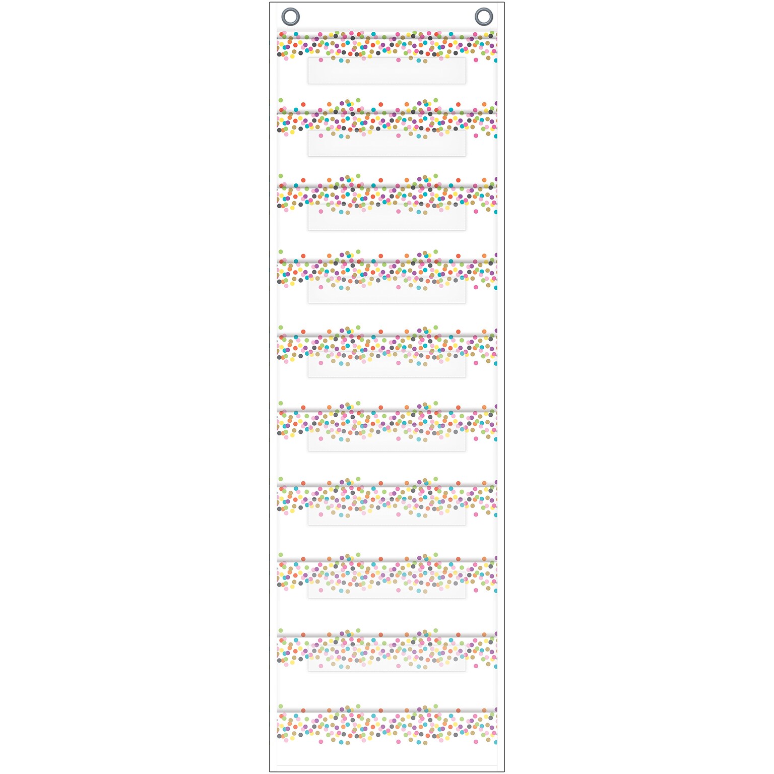 Teacher Created Resources® Confetti 10 Pocket File Storage Pocket Chart (TCR20843)