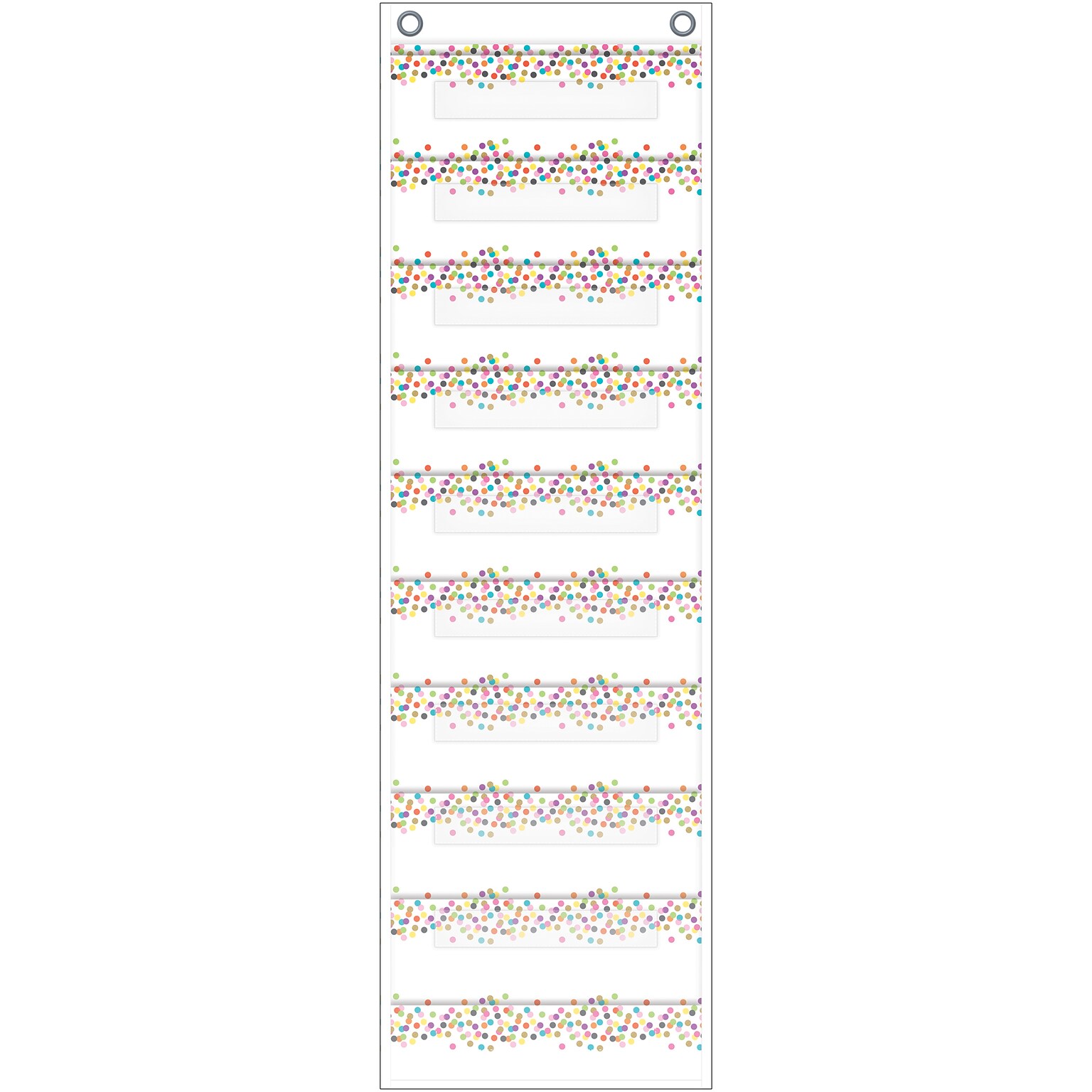 Teacher Created Resources® Confetti 10 Pocket File Storage Pocket Chart (TCR20843)