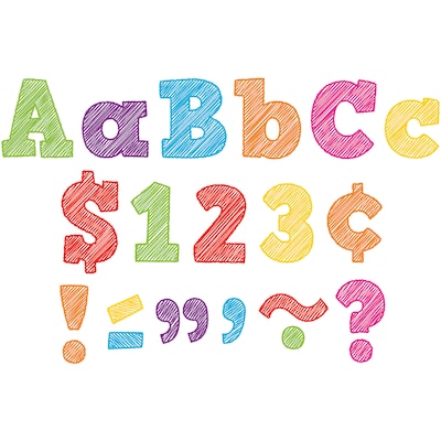 Teacher Created Resources 4 Letters Combo Pack, Scribble Bold Block (TCR2686)