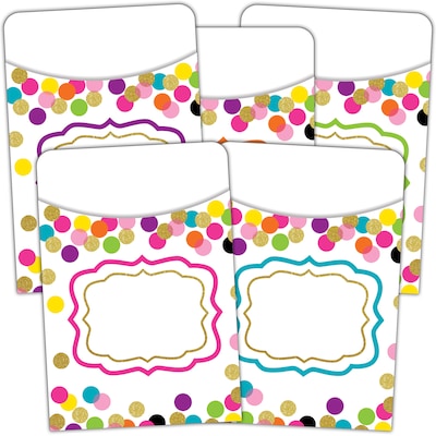 Teacher Created Resources® Confetti Library Pockets, Pack of 105 (TCR2736)