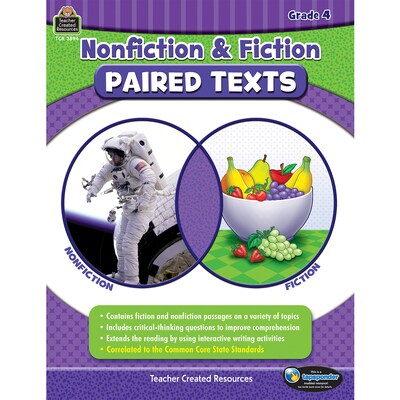 Nonfiction and Fiction Paired Texts Grade 4, Paperback (TCR3894)