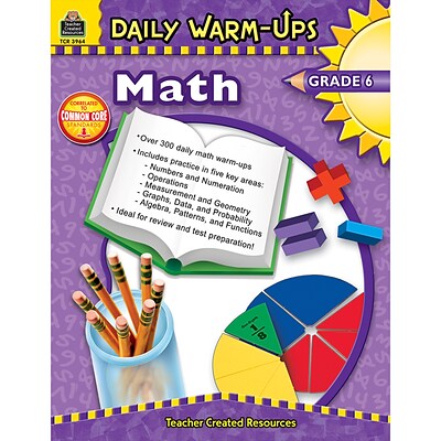 Teacher Created Resources Daily Warm-Ups: Math Resource Book, Grades 6