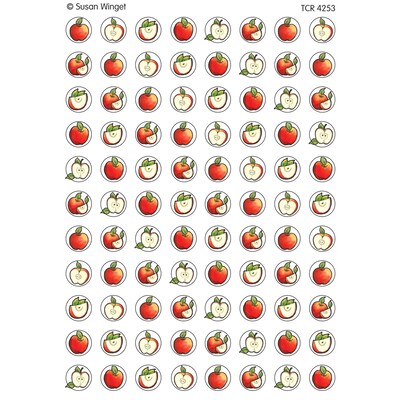 Teacher Created Resources Apples Mini Stickers from Susan Winget, Pack of 528 (TCR4253)