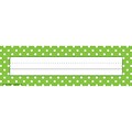 Teacher Created Resources Name Plates, Lime Polka Dots, Flat