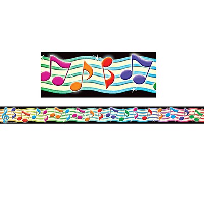 Musical Notes Straight Border Trim, 35 x 3 Grades K and up