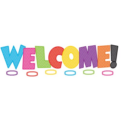 Teacher Created Resources Bulletin Board Display Set, Chevron Welcome (TCR5524)