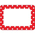 Teacher Created Resources Name Tags/Label, Red Polka Dots 2, All Grades (TCR5539)