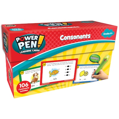 Teacher Created Resources Power Pen Learning Cards: Consonants, 53/pack (TCR6103)