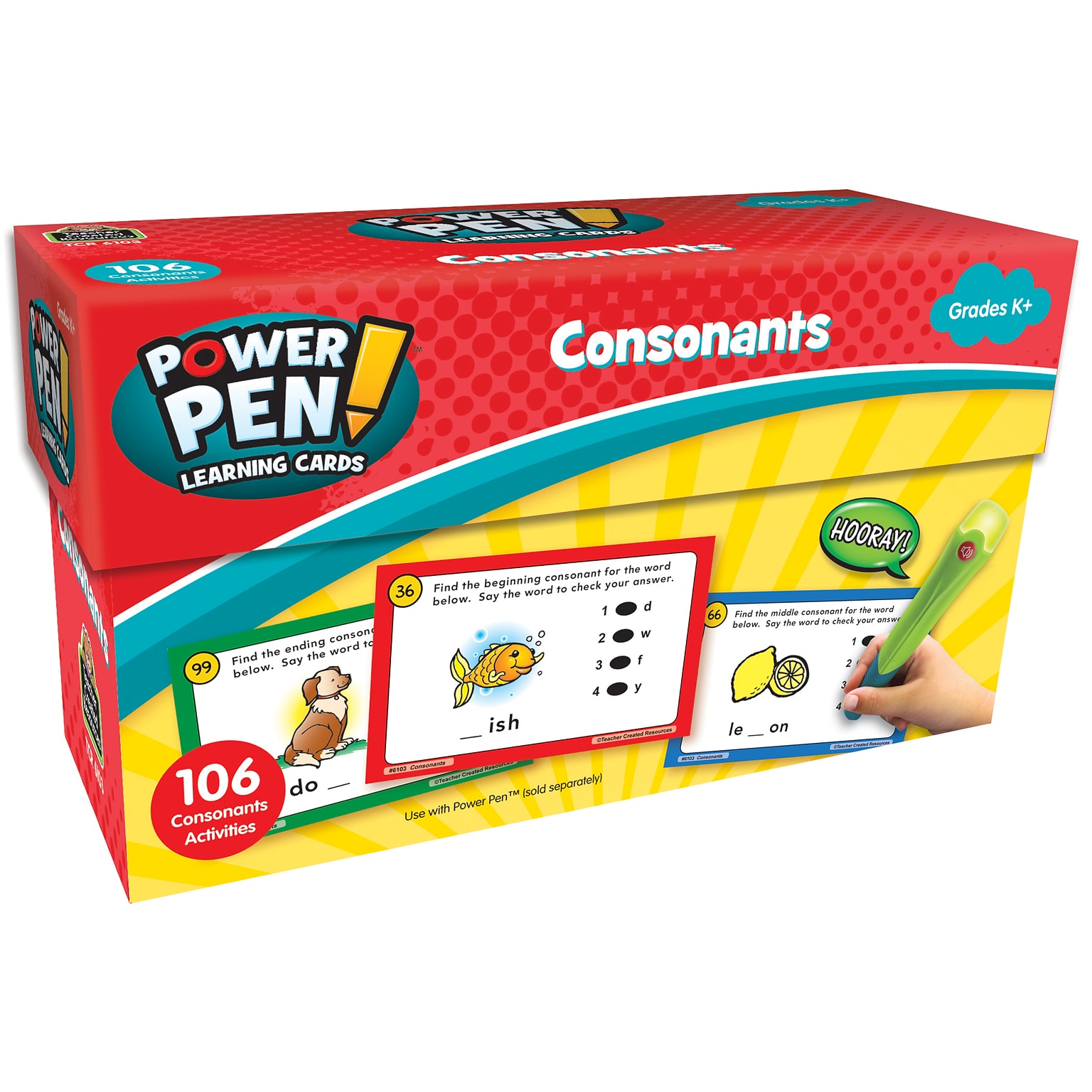 Teacher Created Resources Power Pen Learning Cards: Consonants, 53/pack (TCR6103)