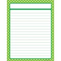 Lime Polka Dots Lined Chart