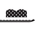 Teacher Created Resources 24 x 1.5 Magnetic Borders, Black Polka Dots, 12 Pack (TCR77124)