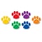 Teacher Created Resource Colorful Paw Prints Magnetic Accents, 6 x 0.4 x 7Assorted Colors, 18 per