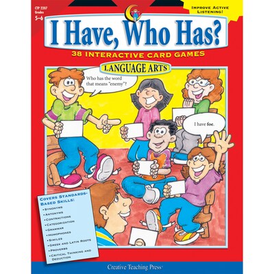 I Have, Who Has? Language Arts, Grades 5-6
