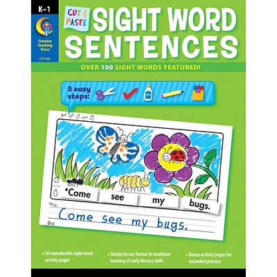 Creative Teaching Press® Cut & Paste Sight Words Sentences