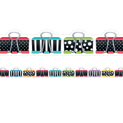 Creative Teaching Press 2.75 x 35 Bold & Bright Binder Clips Border, 12 Pack (CTP8348)