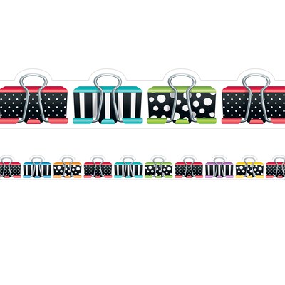 Creative Teaching Press 2.75 x 35 Bold & Bright Binder Clips Border, 12 Pack (CTP8348)