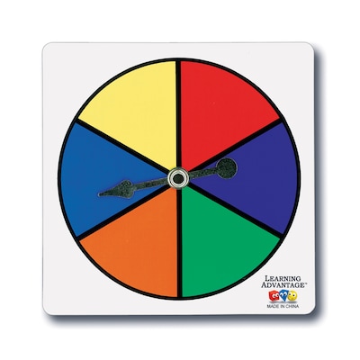 Learning Advantage 4" Six Color Spinners for Grades 1 - 8, 5/Set, Multicolored (CTU7354)