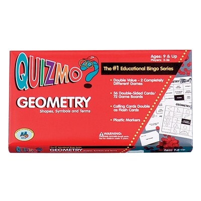 Learning Advantage Quizmo Geometry Bingo Game, Grades 4+ (CTU8241)