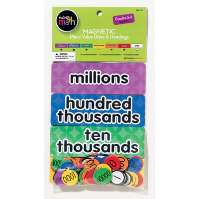 Dowling Magnets Magnetic Place Value Disks & Headings, Ages 8-11 (DO-732162)