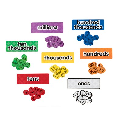 Dowling Magnets Magnetic Place Value Disks & Headings, Ages 8-11 (DO-732162)